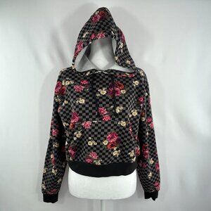 Vans Streetwear Floral Checkerboard Pullover Hoodie - Small